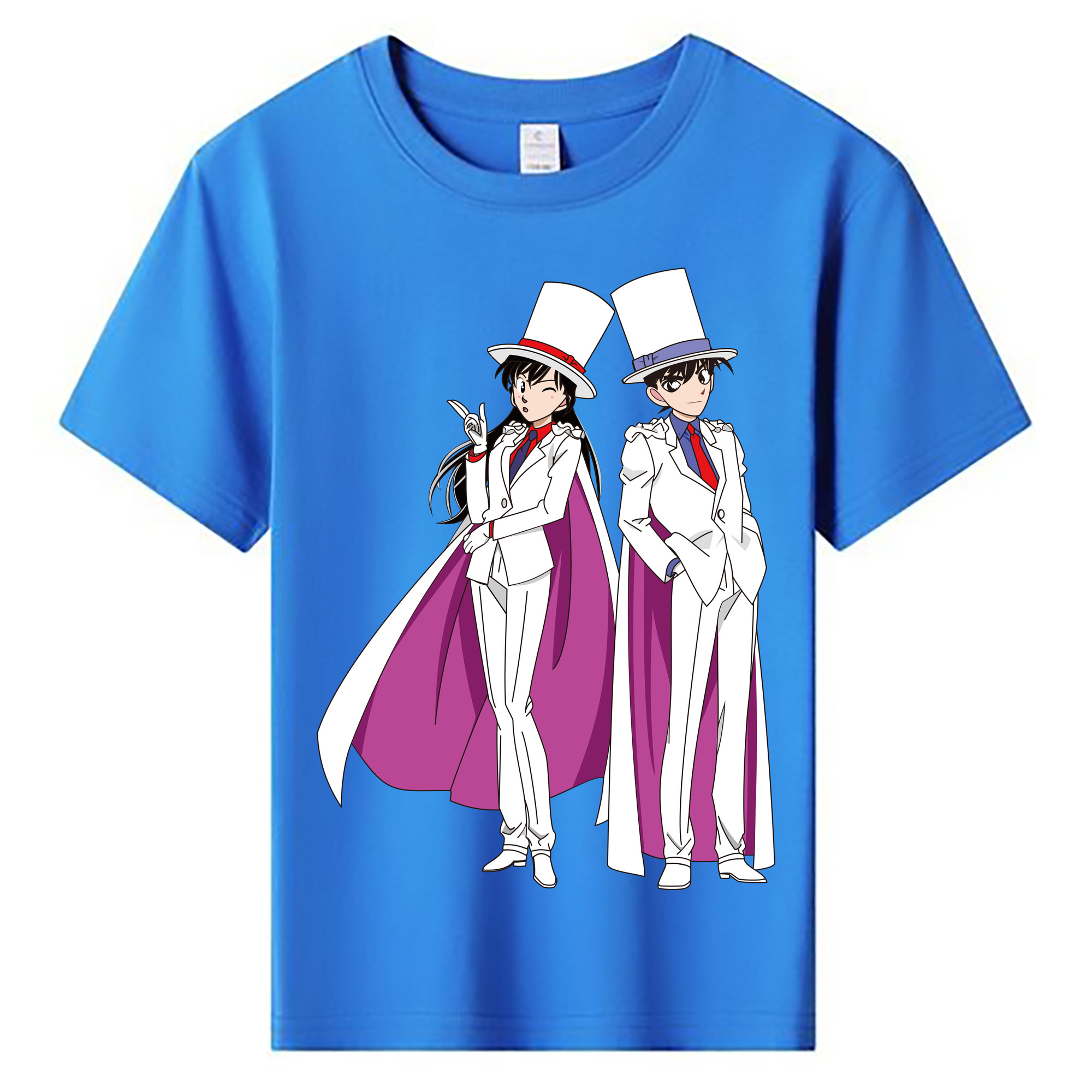 （画像用） 名探偵コナン くろば かいと Detective Conan Kuroba Kaito 綿100％キッズTシャツ（フロントプリント）